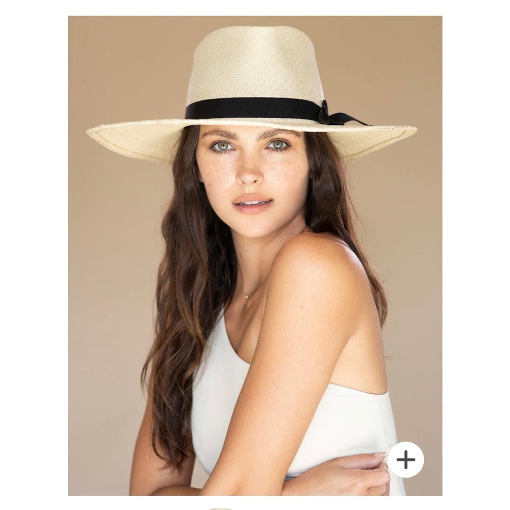 Gladys Tamez millinery Esthella woven straw sun hat Medium new